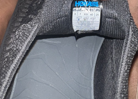 Hoka One Restore TC Black Women 8 Slip on Shoes Gray Black Mens 7 - Picture 3 of 7